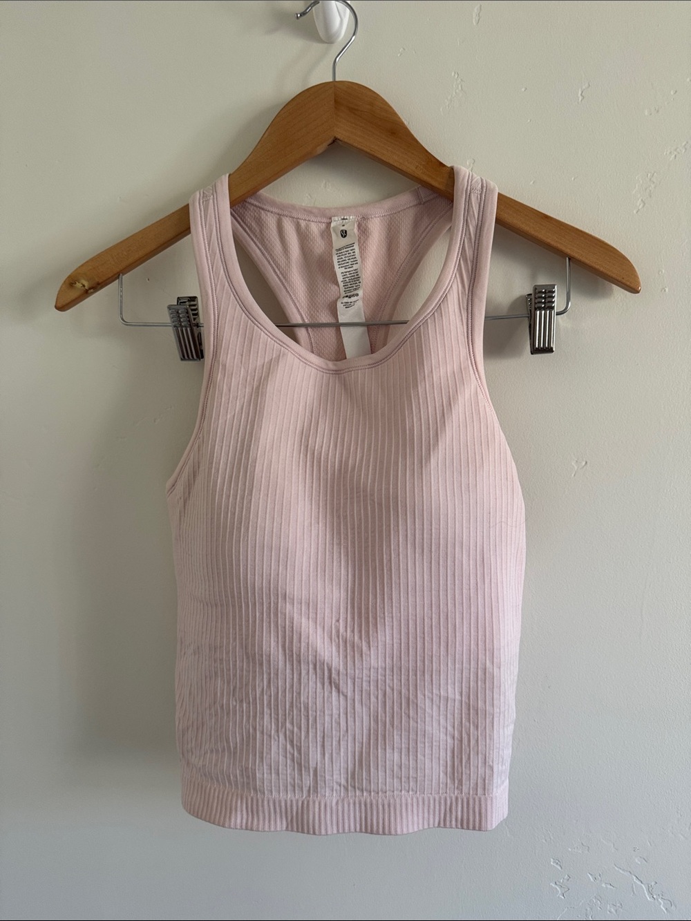 lululemon athletica Light Pink Ribbed Tank